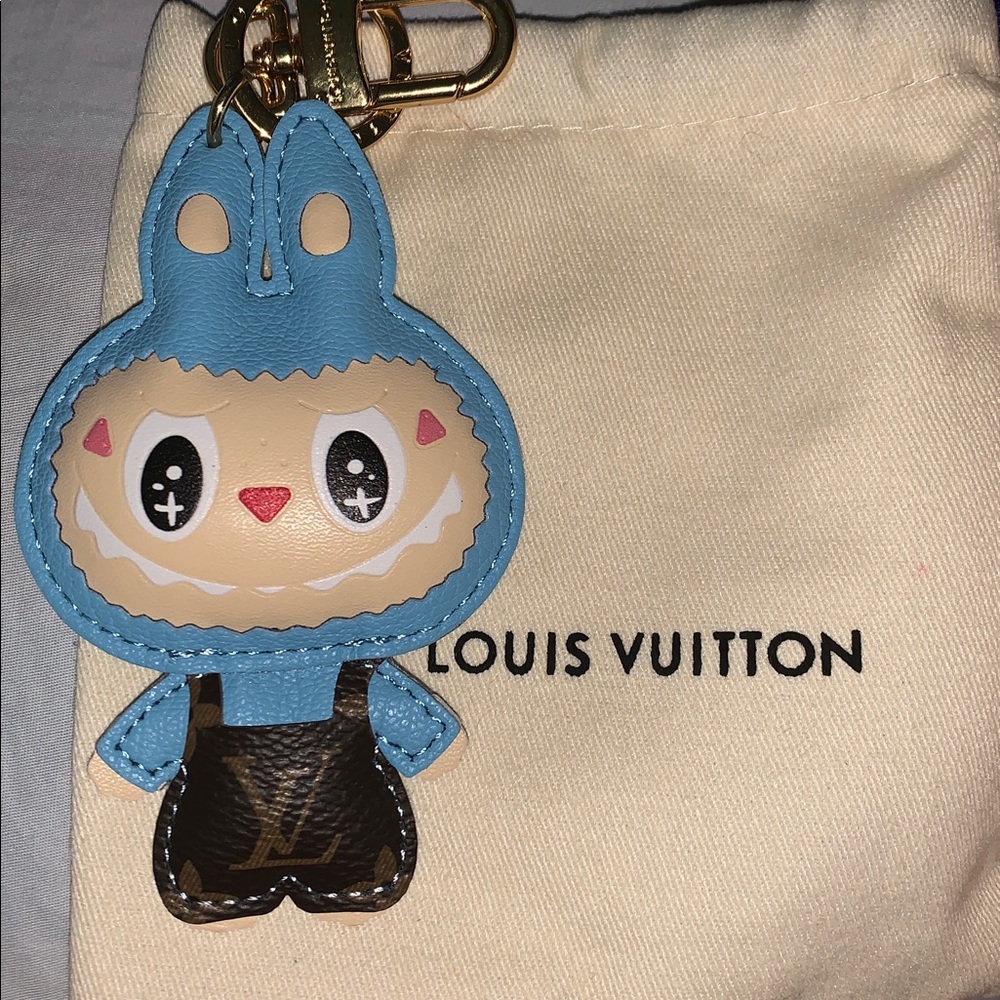 labubu upcycled purse/bag charm keychain